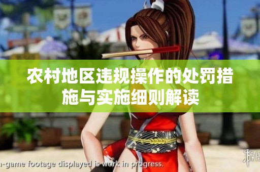 农村地区违规操作的处罚措施与实施细则解读