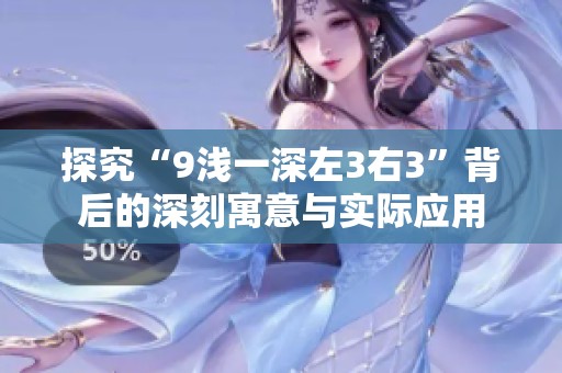 探究“9浅一深左3右3”背后的深刻寓意与实际应用