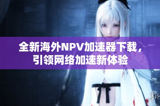 全新海外NPV加速器下载，引领网络加速新体验