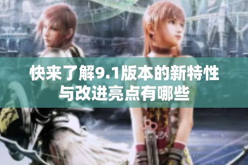 快来了解9.1版本的新特性与改进亮点有哪些