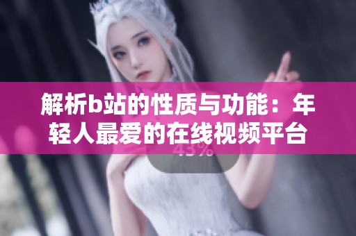 解析b站的性质与功能：年轻人最爱的在线视频平台