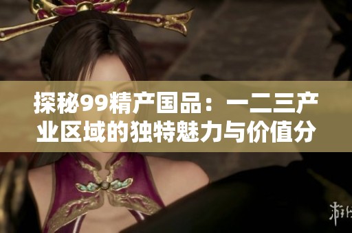 探秘99精产国品：一二三产业区域的独特魅力与价值分析