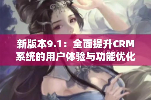 新版本9.1：全面提升CRM系统的用户体验与功能优化