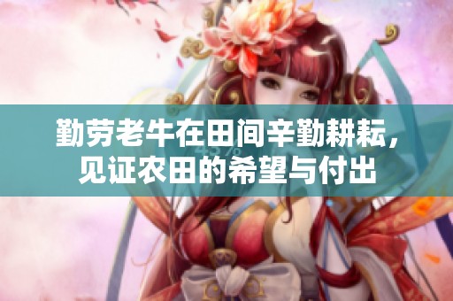 勤劳老牛在田间辛勤耕耘，见证农田的希望与付出