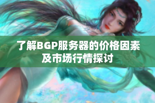 了解BGP服务器的价格因素及市场行情探讨