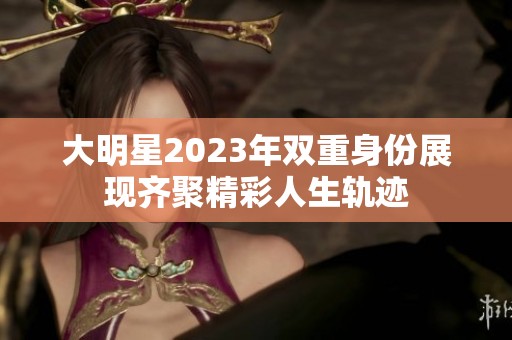 大明星2023年双重身份展现齐聚精彩人生轨迹