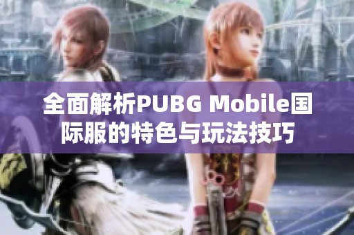 全面解析PUBG Mobile国际服的特色与玩法技巧