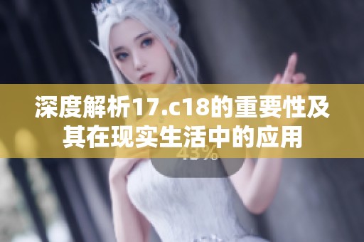 深度解析17.c18的重要性及其在现实生活中的应用