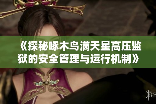 《探秘啄木鸟满天星高压监狱的安全管理与运行机制》