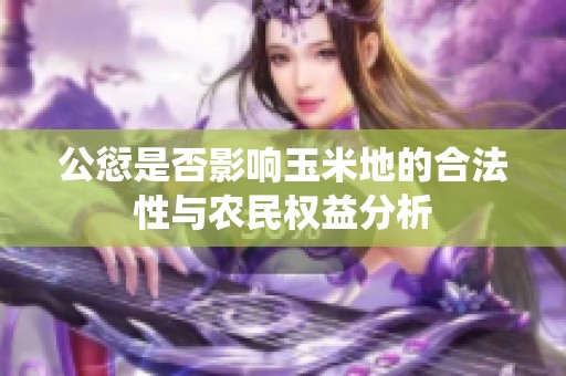 公愆是否影响玉米地的合法性与农民权益分析