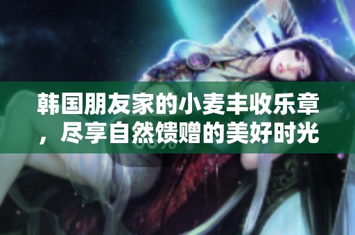 韩国朋友家的小麦丰收乐章，尽享自然馈赠的美好时光