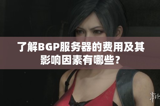 了解BGP服务器的费用及其影响因素有哪些？