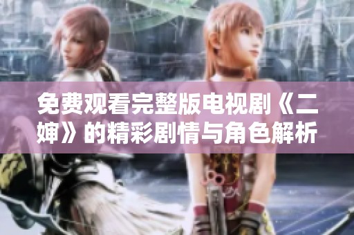 免费观看完整版电视剧《二婶》的精彩剧情与角色解析