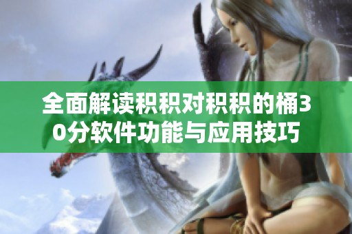 全面解读积积对积积的桶30分软件功能与应用技巧