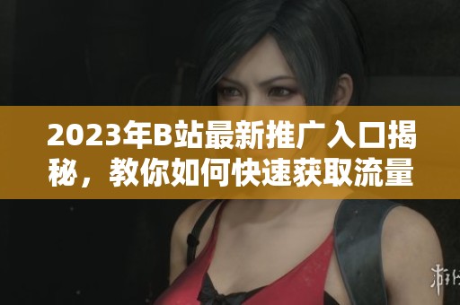 2023年B站最新推广入口揭秘，教你如何快速获取流量收益