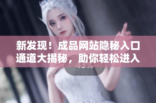 新发现！成品网站隐秘入口通道大揭秘，助你轻松进入