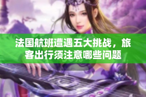 法国航班遭遇五大挑战，旅客出行须注意哪些问题