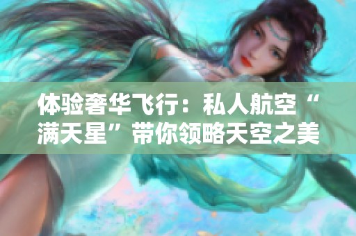 体验奢华飞行：私人航空“满天星”带你领略天空之美