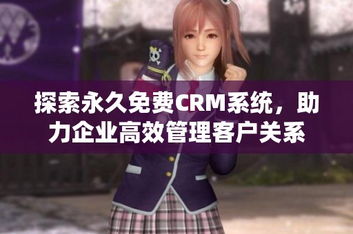 探索永久免费CRM系统，助力企业高效管理客户关系