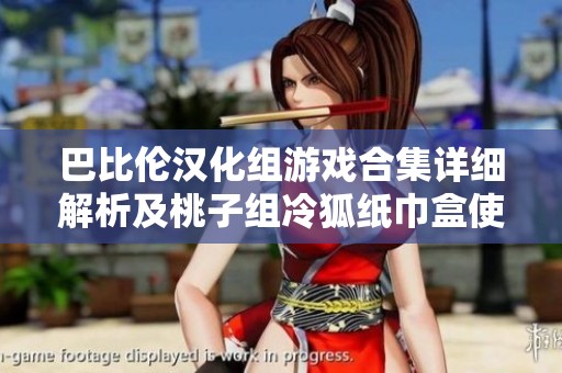 巴比伦汉化组游戏合集详细解析及桃子组冷狐纸巾盒使用指南