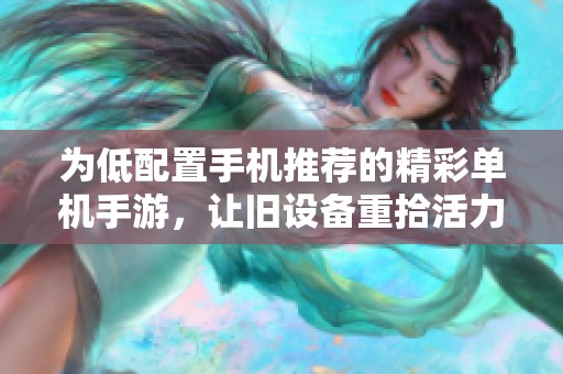 为低配置手机推荐的精彩单机手游，让旧设备重拾活力与乐趣