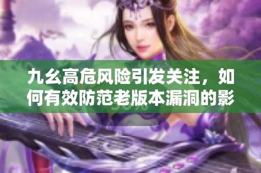 九幺高危风险引发关注，如何有效防范老版本漏洞的影响