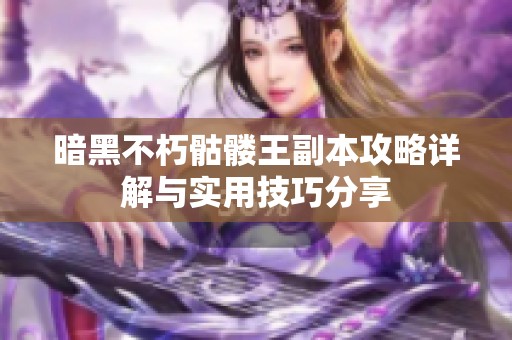 暗黑不朽骷髅王副本攻略详解与实用技巧分享